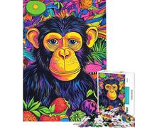 Puzzle de 1000 pièces pour Adolescents Puzzle Adulte sur Le thème de la Jungle et des chimpanzés Jeu Relaxant décoration Murale Aide à stimuler Le Cerveau (Taille 38x26cm)