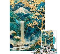 Puzzle de 1000 pièces pour Adolescents Puzzle Artistique Forêt Kintsugi dorée pour Adultes Jouet décoration Murale améliore la mémoire réduit Le Stress Cadeau (Taille 38x26cm)