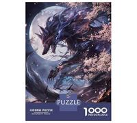 Puzzle De 1000 Pièces pour Adolescents, Puzzle Black Kitsune Fox, Puzzle pour Adultes, Jeu De Réflexion, Cadeau d'anniversaire, Interaction Parent-Enfant 38x26cm/1000pcs
