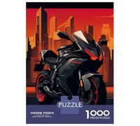 Puzzle De 1000 Pièces pour Adolescents, Puzzle Black Motorcycle Vice City, Puzzle pour Adultes, Jeu De Réflexion, Cadeau d'anniversaire, Interaction Parent-Enfant 38x26cm/1000pcs
