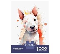 Puzzle De 1000 Pièces pour Adolescents, Puzzle Bull Terrier Dog, Puzzle pour Adultes, Jeu De Réflexion, Cadeau d'anniversaire, Interaction Parent-Enfant 52x38cm/1000pcs