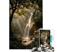 Puzzle de 1000 pièces pour Adolescents Puzzle Cascade cachée pour Adultes Jeu Familial décoration intérieure Cadeau d'anniversaire et Cadeau Unique (Taille 38x26cm)