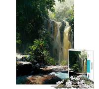 Puzzle de 1000 pièces pour Adolescents Puzzle Cascade en forêt Puzzle Nature pour Adultes Jouet décoration Murale améliore la mémoire Cadeau Anti-Stress (Taille 38x26cm)