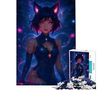 Puzzle de 1000 pièces pour Adolescents Puzzle Ciel Nocturne Kitsune Jeu Pratique et Stimulant Cadeau d'anniversaire Décoration intérieure (Dimensions 38x52cm)