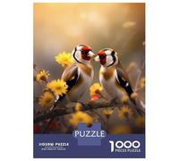 Puzzle de 1000 pièces pour adolescents, puzzle couple d'oiseau d'orfèvre, puzzle pour adultes, jeu à main, plaisir en famille, favorise l'entraînement du cerveau, 52 x 38 cm/1000 pièces