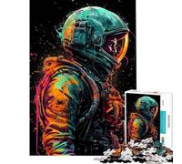 Puzzle de 1000 pièces pour Adolescents Puzzle d'art Abstrait sur Le thème des astronautes pour Adultes Jeu Manuel d'analyse et de logique Cadeau Anti-Stress (Taille 38x52cm)