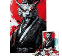 Puzzle de 1000 pièces pour Adolescents Puzzle de bêtes samouraïs japonaises Jeu Familial Décoration intérieure Interaction Parent-Enfant (Dimensions 38x52cm)