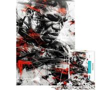 Puzzle de 1000 pièces pour Adolescents Puzzle de Boxe avec Coups Rouges pour Adultes Jeu de réflexion Difficile pour Les Amis et la Famille (Taille 50x75cm)