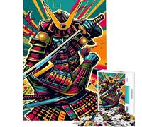 Puzzle de 1000 pièces pour Adolescents Puzzle de Combat de samouraïs pour Adultes Jeu Manuel décoration Murale Cadeaux Uniques d'anniversaire et de Noël (Taille 50x75cm)