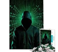 Puzzle de 1000 pièces pour Adolescents Puzzle de Hacker Anonyme pour Adultes Jeu de réflexion Une œuvre d'art Cadeau de Noël ou d'anniversaire (Taille 50x75cm)