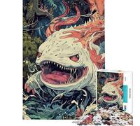 Puzzle de 1000 pièces pour Adolescents Puzzle de la forêt Profonde des Monstres pour Adultes Jeu de réflexion découpe de précision Cadeau d'anniversaire et Cadeau Unique (Taille 38x52cm)