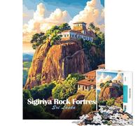 Puzzle de 1000 pièces pour Adolescents Puzzle de la forteresse rocheuse de Sigiriya pour Adultes Jeu de Construction à Faire soi-même Jeu d'analyse et de logique Stimulant Cadeau (Taille 38x52cm)