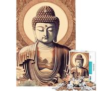 Puzzle de 1000 pièces pour Adolescents Puzzle de Peinture de Bouddha Zen pour Adultes Jeu Manuel Passe-Temps idéal Pendant Les Vacances à la Maison idéal comme Cadeau (Taille 38x52cm)