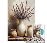Puzzle de 1000 pièces pour Adolescents Puzzle de Pots en Terre Cuite Lavande Puzzles pour Adultes Jeux relaxants Amusants et Humoristiques Offre idéale comme Cadeau pour Toute la Famille (50x75cm)