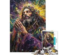 Puzzle de 1000 pièces pour Adolescents Puzzle de prières de Jésus Défi Difficile pour Adolescents Idée Cadeau d'anniversaire ou de Noël Jeu de réflexion Familial (Dimensions 38x26cm)
