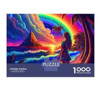 Puzzle de 1000 pièces pour adolescents - Puzzle de psychédélisme - Jeu de casse-tête - Décoration de la maison - Cadeau pour toute la famille - 38 x 26 cm - 1000 pièces