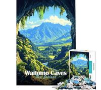 Puzzle de 1000 pièces pour Adolescents Puzzle des grottes de Waitomo en Nouvelle-Zélande Puzzle pour Adultes Jouet décoration Murale améliore la mémoire Cadeau Anti-Stress (Taille 38x52cm)