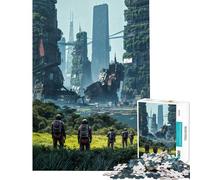 Puzzle de 1000 pièces pour Adolescents Puzzle d'exploration d'une Ville Post-apocalyptique pour Adultes Jouet de décoration Murale améliore la mémoire Cadeau Anti-Stress (Taille 38x52cm)