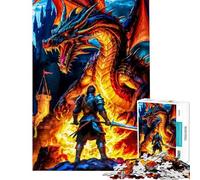 Puzzle de 1000 pièces pour Adolescents Puzzle Dragon Slayer pour Adultes Jouet de décoration Murale Motif à Assembler Cadeau Unique pour Anniversaire et Noël (Taille 50x75cm)