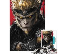 Puzzle de 1000 pièces pour Adolescents Puzzle du Roi Singe Sun Wukong pour Adultes Jeu Manuel décoration Murale Cadeaux Uniques d'anniversaire et de Noël (Taille 38x52cm)