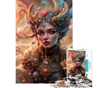 Puzzle de 1000 pièces pour Adolescents Puzzle du Royaume onirique Cosmique de la déesse Freya pour Adultes Jouet Anti-Stress défi éducatif d'assemblage de Motifs (Taille 38x26cm)