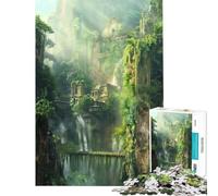 Puzzle de 1000 pièces pour Adolescents Puzzle du Temple de la Jungle Antique pour Adultes Jeu Pratique Analyse et logique pour Les Joueurs (Taille 50x75cm)
