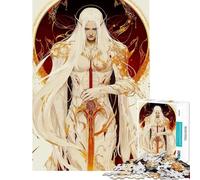 Puzzle de 1000 pièces pour Adolescents Puzzle Elfe Guerrier doré Puzzle pour Adultes Jouet de décoration Murale Motif à Assembler Cadeaux Uniques pour Anniversaire et Noël (Taille 50x75cm)