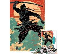 Puzzle de 1000 pièces pour Adolescents Puzzle épique de Guerrier Ninja pour Adultes Jouet à Monter soi-même pour Passer Le Temps à la Maison pour Les Amis et la Famille (Taille 50x75cm)