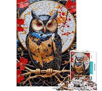 Puzzle de 1000 pièces pour Adolescents Puzzle Hibou Art Kintsugi Puzzles pour Adolescents à Faire soi-même Jouets pour Passer Le Temps à la Maison Interaction Parent-Enfant (Taille 38x26cm)