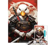 Puzzle de 1000 pièces pour Adolescents Puzzle Japonais Canard samouraï Jeu Pratique et Stimulant Jouet Cadeau d'anniversaire décoration intérieure (Taille 38x26cm)