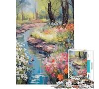 Puzzle de 1000 pièces pour Adolescents Puzzle Jardin Fleuri pour Adultes Jeu Manuel d'analyse et de logique Cadeau Anti-Stress (Taille 38x26cm)