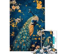 Puzzle de 1000 pièces pour Adolescents Puzzle Kintsugi Abstrait de Paon pour Adultes Jeu Familial Course de Vitesse Manuelle Cadeaux Uniques d'anniversaire et de Noël (Taille 38x52cm)