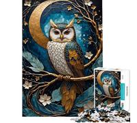 Puzzle de 1000 pièces pour Adolescents Puzzle Kintsugi Hibou doré pour Adultes Jeu Manuel Difficile Cadeau Anti-Stress (Taille 38x52cm)
