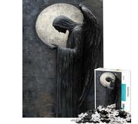 Puzzle de 1000 pièces pour Adolescents Puzzle L'Ange des Ténèbres pour Adultes Jeu de réflexion Une œuvre d'art Cadeau de Noël ou d'anniversaire (Taille 50x75cm)