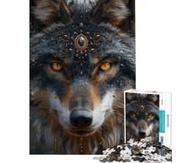 Puzzle de 1000 pièces pour Adolescents Puzzle Loup Spirituel Puzzle de 1000 pièces à Monter soi-même Jeu Difficile Cadeau de Noël ou d'anniversaire (75x50cm)