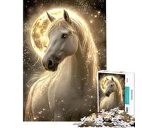 Puzzle de 1000 pièces pour Adolescents Puzzle Moonlit Mare pour Adultes Jouet à Monter soi-même Course de Vitesse Manuelle idéal comme Cadeau pour Toute la Famille (Taille 38x26cm)