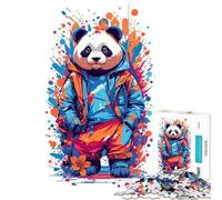 Puzzle de 1000 pièces pour Adolescents Puzzle Panda Mignon Jouet de décoration intérieure Difficile et Anti-Stress Cadeau (75x50cm)