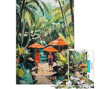 Puzzle de 1000 pièces pour Adolescents Puzzle Paradis Tropical de Bali pour Adultes Jeu Manuel Passe-Temps idéal Cadeaux de Noël ou d'anniversaire (Taille 38x26cm)