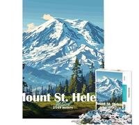 Puzzle de 1000 pièces pour Adolescents Puzzle Paysage du Mont Saint Helens pour Adultes Jeu Amusant décoration Murale Aide à exercer Le Cerveau (Taille 50x75cm)