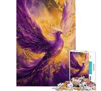 Puzzle de 1000 pièces pour Adolescents Puzzle Phénix Violet renaissant » pour Adultes Jeu de Construction d'analyse et de logique Cadeau Stimulant (Taille 38x26cm)