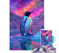 Puzzle de 1000 pièces pour Adolescents Puzzle Pingouin dans Une nébuleuse pour Adultes Jeu de réflexion Cadeau d'anniversaire Cadeau Anti-Stress (Taille 38x52cm)
