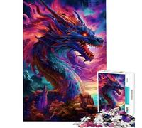 Puzzle de 1000 pièces pour Adolescents Puzzle Popart du Dragon Cauchemar pour Adultes Jeu Manuel Difficile Cadeau Anti-Stress (Taille 38x52cm)