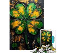 Puzzle de 1000 pièces pour Adolescents Puzzle Porte-Bonheur Vert pour Adultes Jeu de réflexion pour améliorer la mémoire Cadeau d'anniversaire ou de Noël (Taille 50x75cm)