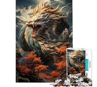 Puzzle de 1000 pièces pour Adolescents Puzzle pour Adultes Dragon du gouffre céleste Jeu Manuel décoration Murale Cadeau Unique pour Un Anniversaire ou Noël (Taille 50x75cm)