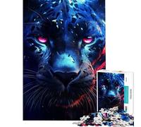 Puzzle de 1000 pièces pour Adolescents Puzzle pour Adultes Regard de panthère Jeu Manuel décoration Murale Cadeau Unique pour Un Anniversaire ou Noël (Taille 38x26cm)