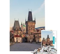 Puzzle de 1000 pièces pour Adolescents Puzzle Prague Cadeau d'anniversaire ou de Noël Un Jeu Impossible œuvre d'art à partir de 14 Ans (38x52cm)