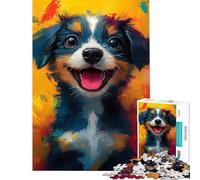 Puzzle de 1000 pièces pour Adolescents Puzzle représentant Un Adorable Chien Jeux familiaux pour Adultes Une œuvre d'art stimulante à compléter (Taille 50x75cm)