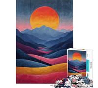 Puzzle de 1000 pièces pour Adolescents Puzzle Rising Warmth Puzzle de 1000 pièces à Monter soi-même Niveau de difficulté élevé pour Noël ou Un Anniversaire (38x52cm)