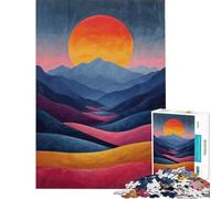 Puzzle de 1000 pièces pour Adolescents Puzzle Rising Warmth Puzzle de 1000 pièces Décoration intérieure Jouet pour Toute la Famille Cadeau Unique pour Un Anniversaire ou Noël (75x50cm)