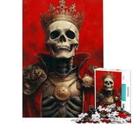 Puzzle de 1000 pièces pour Adolescents Puzzle Roi Squelette Jeu Relaxant Amusant et Humoristique pour Un Anniversaire ou Noël (Dimensions 50x75cm)
